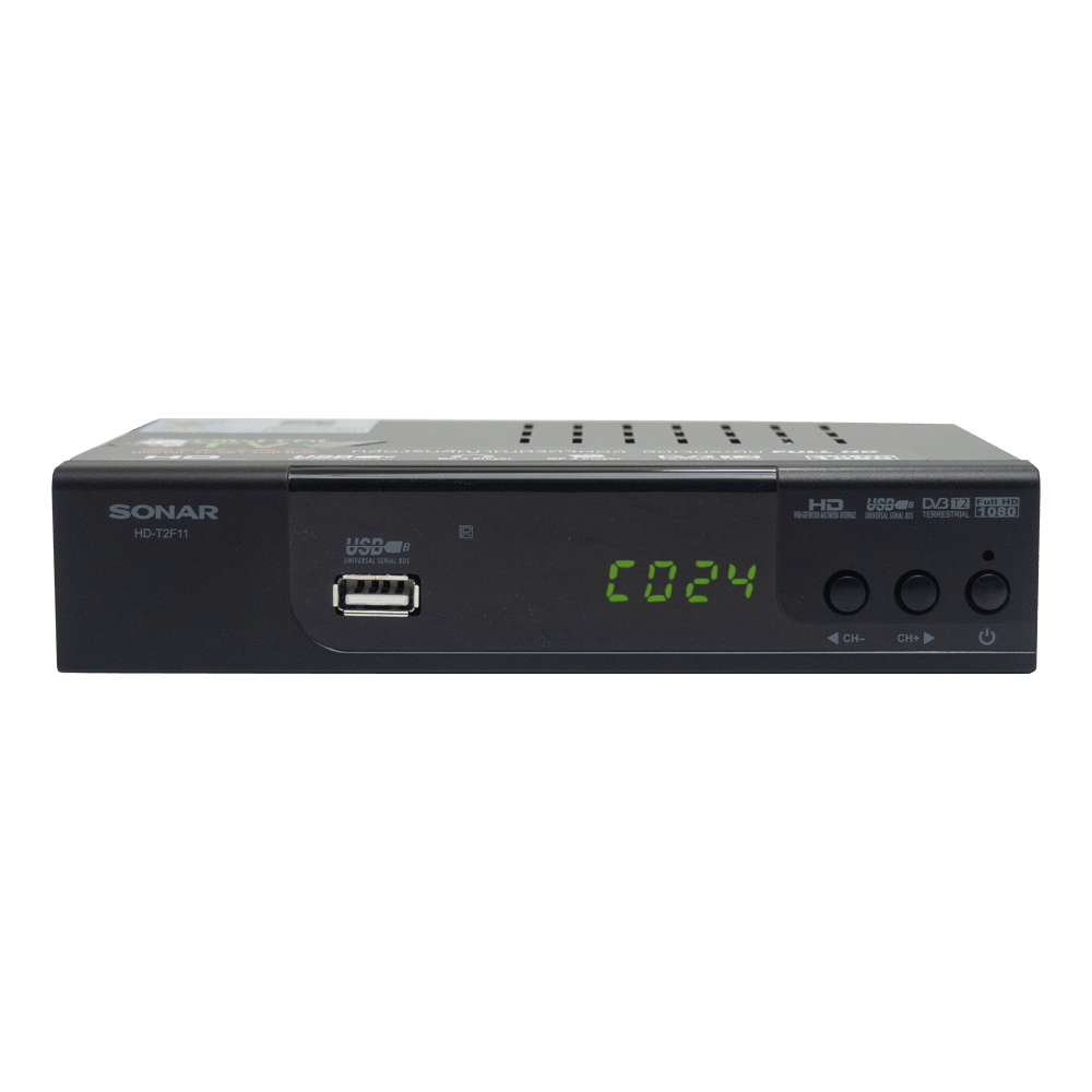 กล่องรับสัญญาณดิจิตอลทีวี  SONAR รุ่น HD-T2F11  รองรับ HDMI FULLHD สายAV